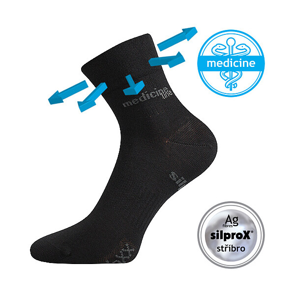 MISSION zdravotné antibakteriálne športové ponožky so striebrom VoXX 26458701