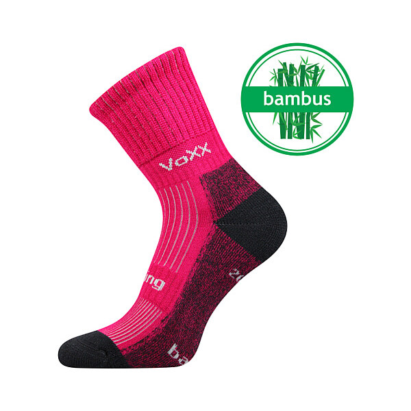 BOMBER COLOR bambusové zosilnené ponožky VoXX Magenta 35-38 1 pár 26458604