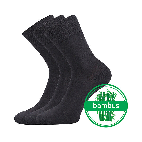 DELI klasické bambusové antibakteriálne ponožky Lonka Tm. sivá 43-46 3 26251879