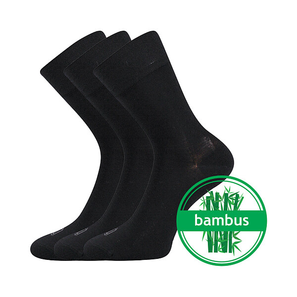 DELI klasické bambusové antibakteriálne ponožky Lonka Čierna 35-38 3 26458910