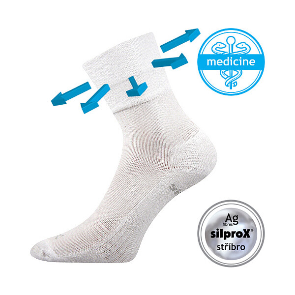 ENIGMA antibakteriálne zdravotné ponožky so striebrom VoXX Biela - 26252054