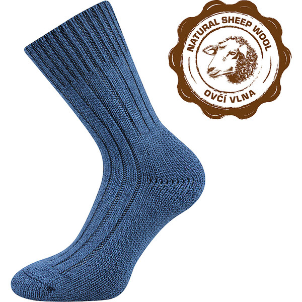 WILLIE vlnené silné zimné pletené ponožky Voxx Jeans 43-46 1 pár 63422944