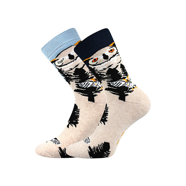 OWLANA obrázkové zvířátkové ponožky Boma Mix farieb 39-42 1 pár 26252260