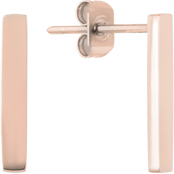 Troli Štýlové ružovo pozlátené minimalistické náušnice 66804903