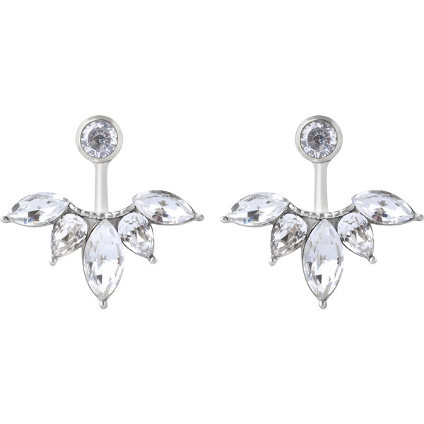 Troli Trblietavé oceľové náušnice s kryštálmi 2v1 66582750