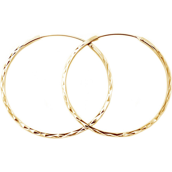 Beneto Módne pozlátené kruhové náušnice zo striebra AGUC2439 / SCS 66585912