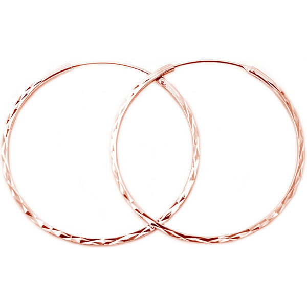 Beneto Módne pozlátené kruhové náušnice zo striebra AGUC2439 / SCS 66580889