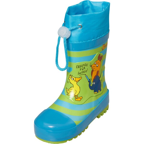 PLAYSHOES Gumáky Freunde für Immer tyrkysová / limetková / kiwi / 66119534