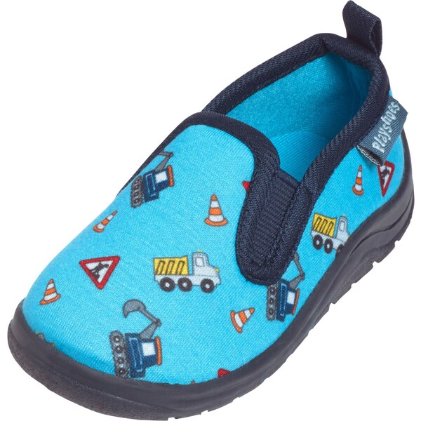 PLAYSHOES Papuče Baustelle tyrkysová / tmavomodrá / zmiešané farby 63209145