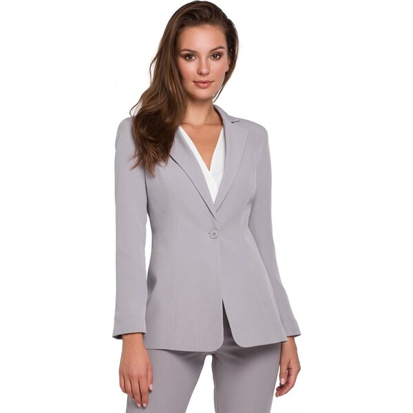 Makover K036 Blejzer s jednou zadnou časťou - šedý 24595318