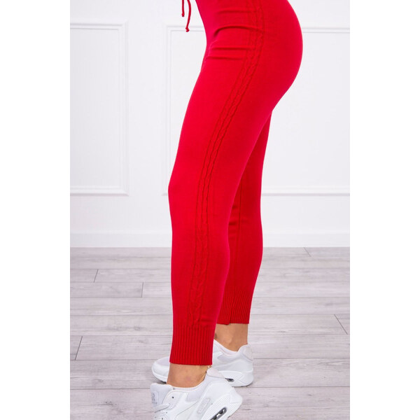 MladaModa 3-dielna svetrová súprava model 2021-4 červená 58163861