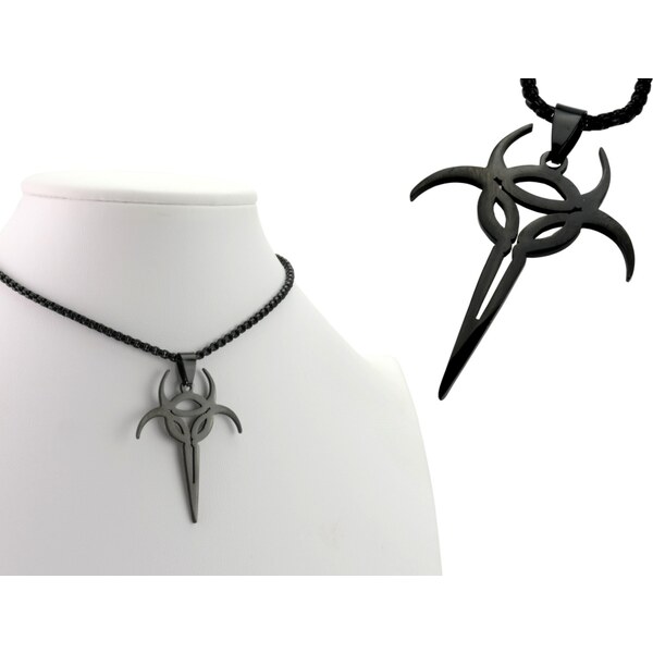 CITY STORM Retiazka z chirurgickej ocele s príveskom v čiernej farbe 66889430