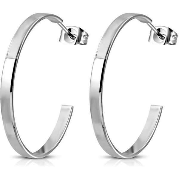 CITY STORM Náušnice z chirurgickej ocele strieborné kruhy 66853761