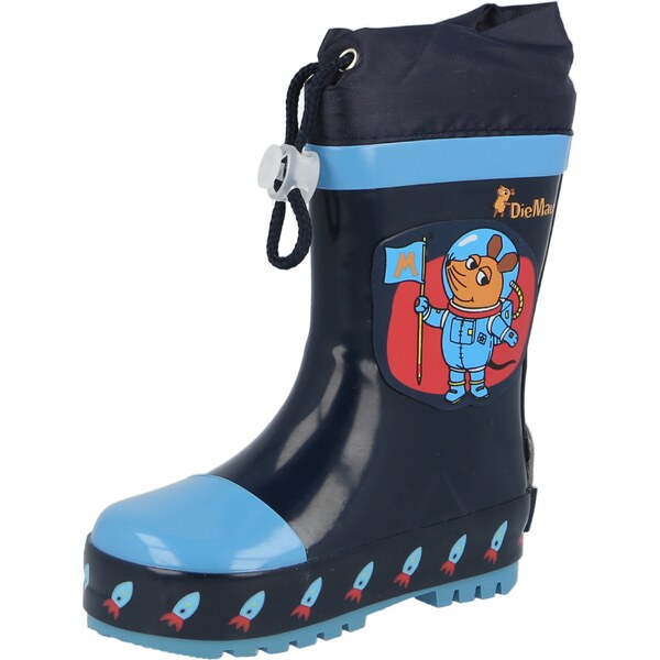 PLAYSHOES Gumáky Die Maus Weltraum námornícka modrá / svetlomodrá / 52448318