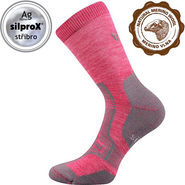 GRANIT funkčné merino vlnené ponožky VoXX Růžová 35-38 1 pár 26788009