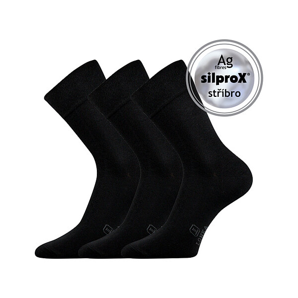 DASILVER spoločenské ponožky so striebrom Lonka Čierna 47-50 3 páry 26458779