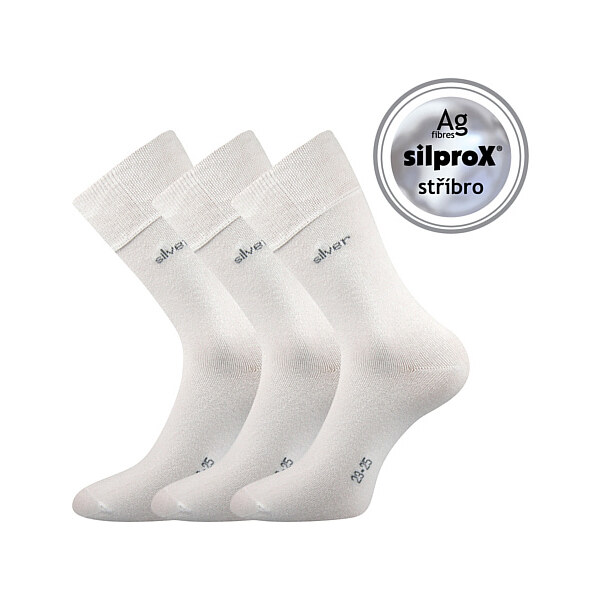 DESILVE spoločenské ponožky s ALOE vera a ióny striebra Lonka Biela 35 26251769