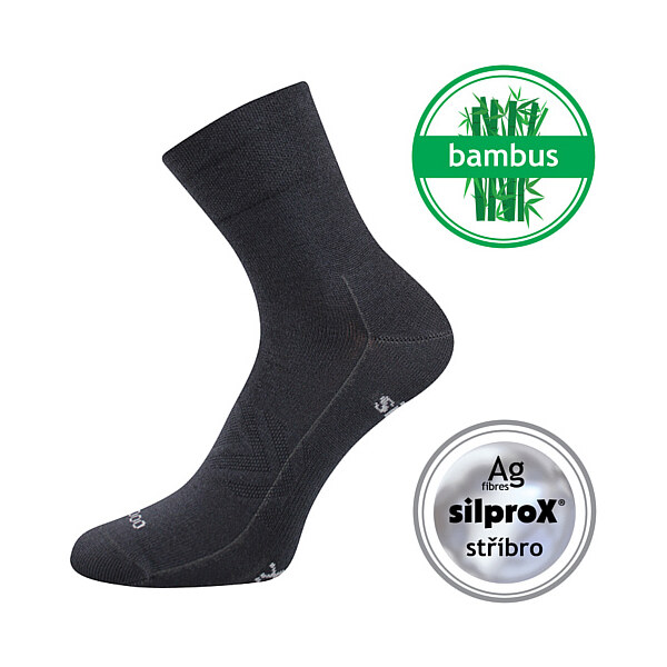BAERON športové bambusové jednofarebné ponožky VoXX Tm. sivá 47-50 1 26459029