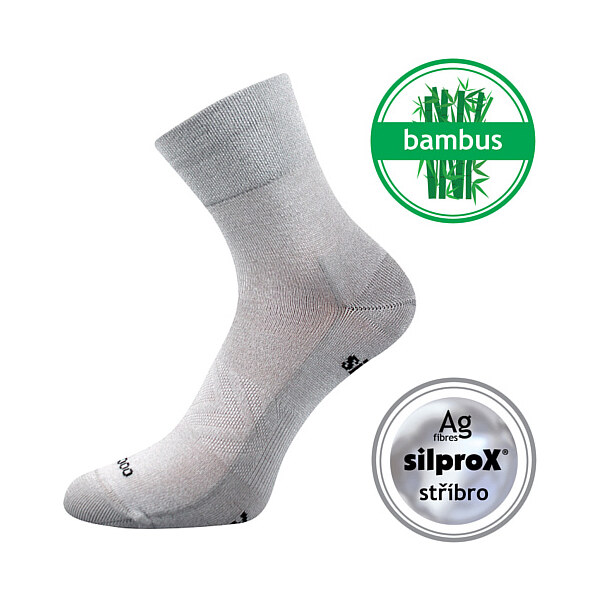 BAERON športové bambusové jednofarebné ponožky VoXX Sv. sivá 39-42 1 31157726