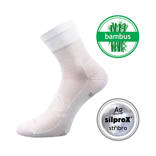BAERON športové bambusové jednofarebné ponožky VoXX Biela 35-38 1 pár 26252010