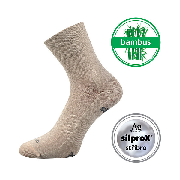 BAERON športové bambusové jednofarebné ponožky VoXX Běžová 43-46 1 pár 55314269