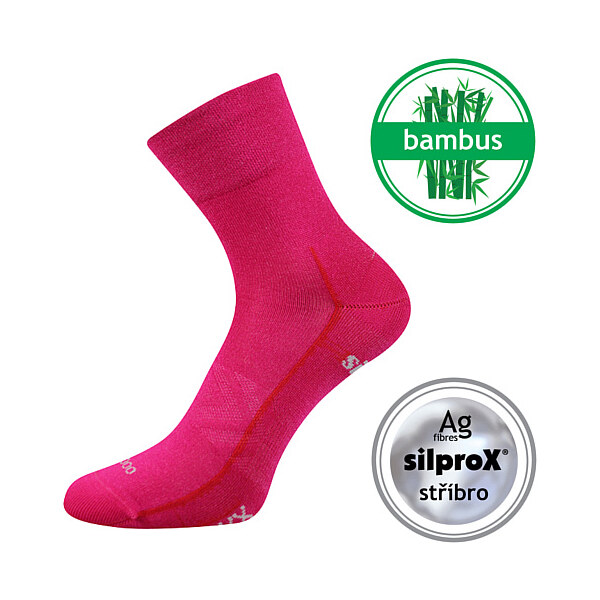 BAERON športové bambusové jednofarebné ponožky VoXX Magenta 39-42 1 26459022