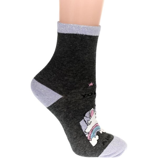 AURA.VIA Detské tmavo-sivé ponožky SHAY 24111038