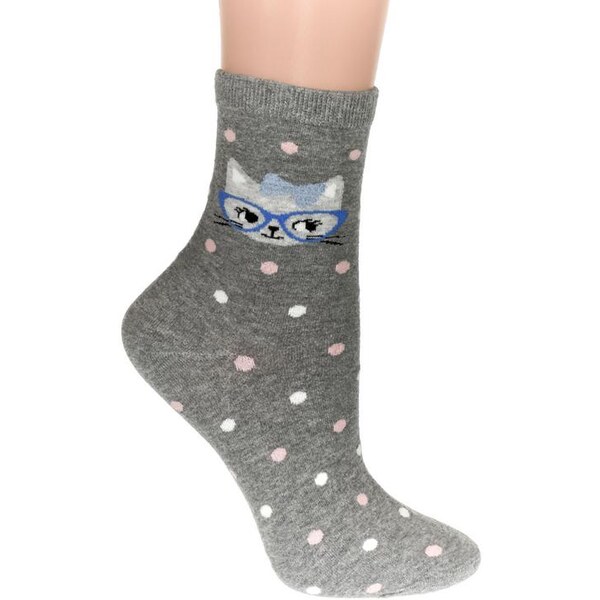 AURA.VIA Detské tmavo-sivé ponožky MICI 24111027