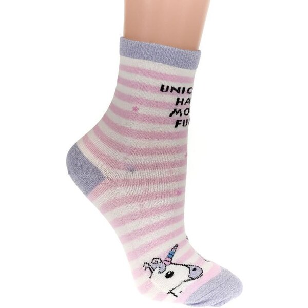 AURA.VIA Detské ružovo-biele ponožky SHAY 24111040