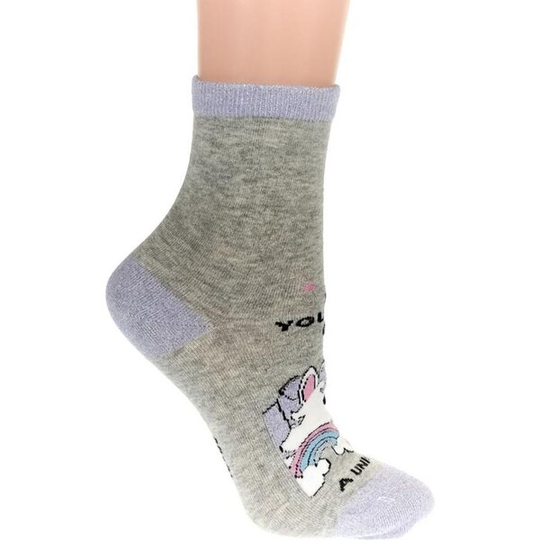 AURA.VIA Detské sivé ponožky SHAY 24111042