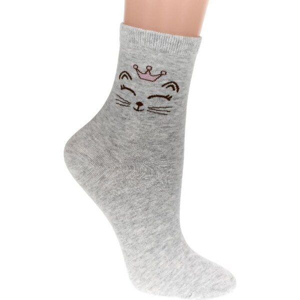 AURA.VIA Detské sivé ponožky TALA 24111036