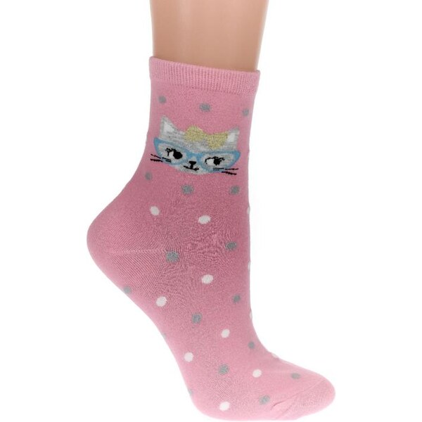 AURA.VIA Detské tmavo-ružové ponožky MICI 24111028