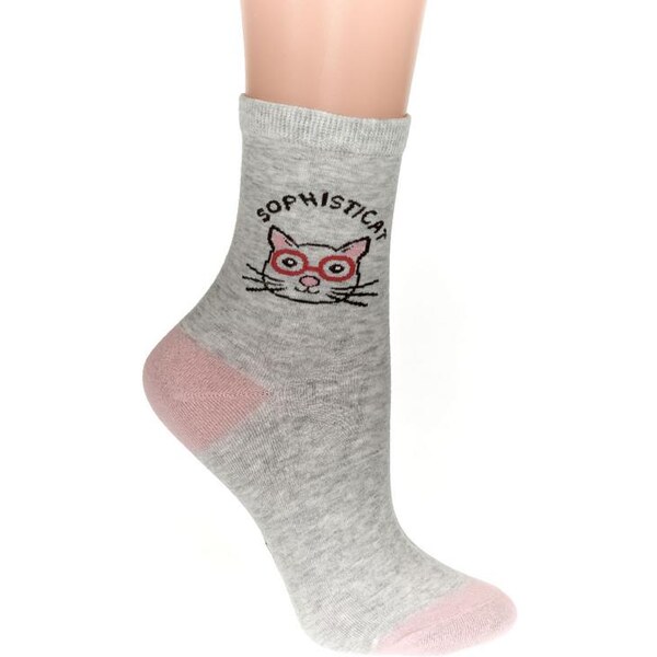 AURA.VIA Detské sivé ponožky MICI 24111029