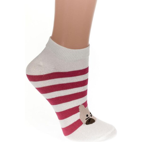 AURA.VIA Detské bielo-ružové ponožky PAINE 24111050