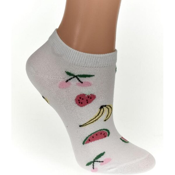 AURA.VIA Detské biele ponožky FRUIT 24111057