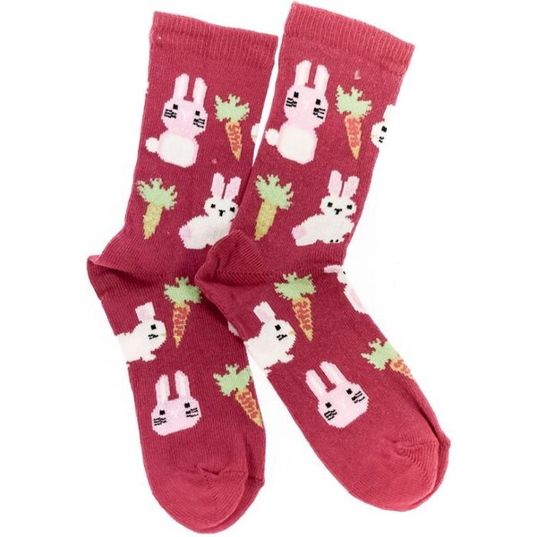 AURA.VIA Detské tmavo-ružové ponožky OLIVI 24111072