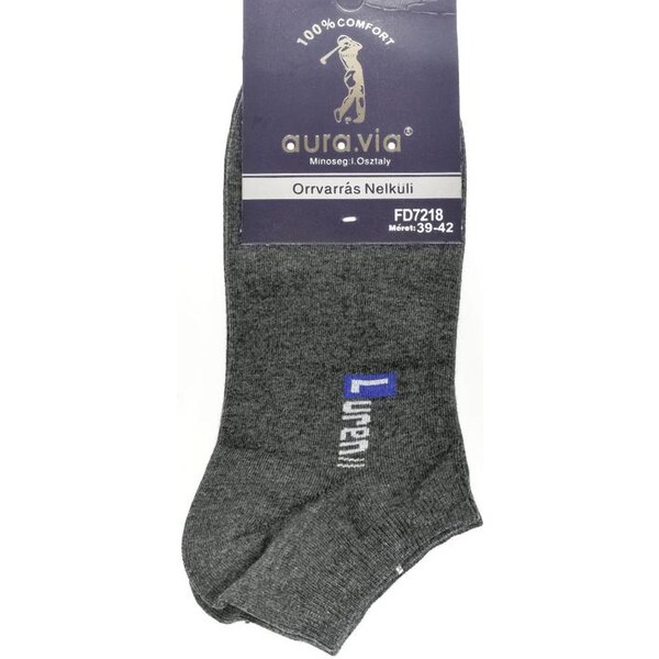 AURA.VIA Pánske sivé krátke ponožky LURENII 24111103