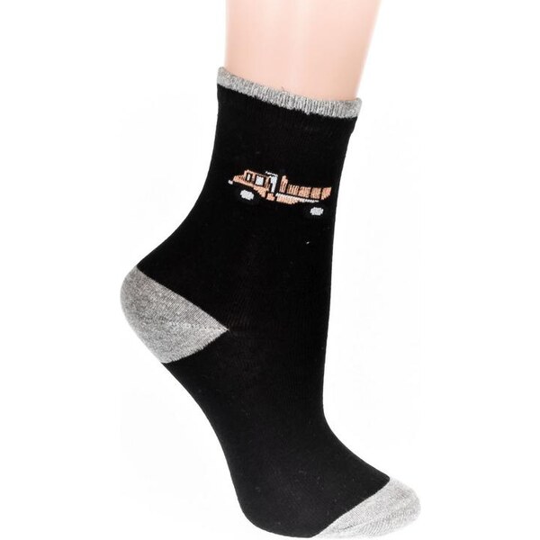 AURA.VIA Detské čierne ponožky JONNY 24111125