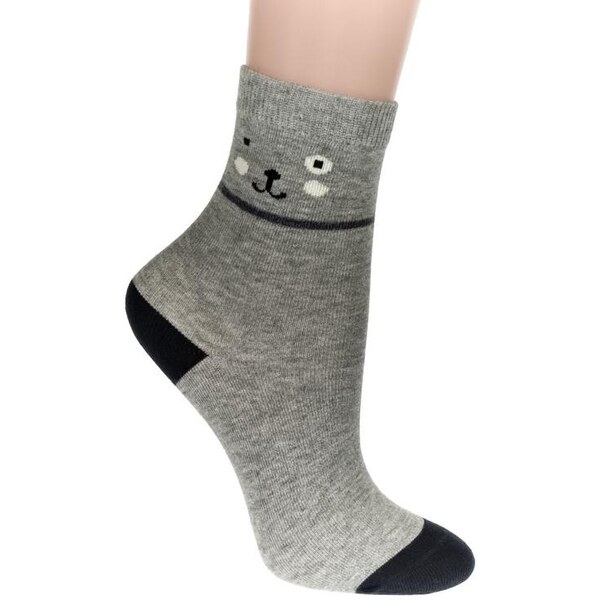 AURA.VIA Detské svetlo-sivé ponožky BURO 24111121