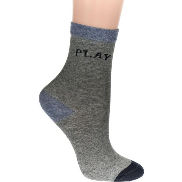 AURA.VIA Detské sivé ponožky BURO 24111122