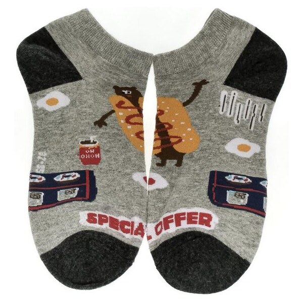 AURA.VIA Detské sivé ponožky WICK 24111154