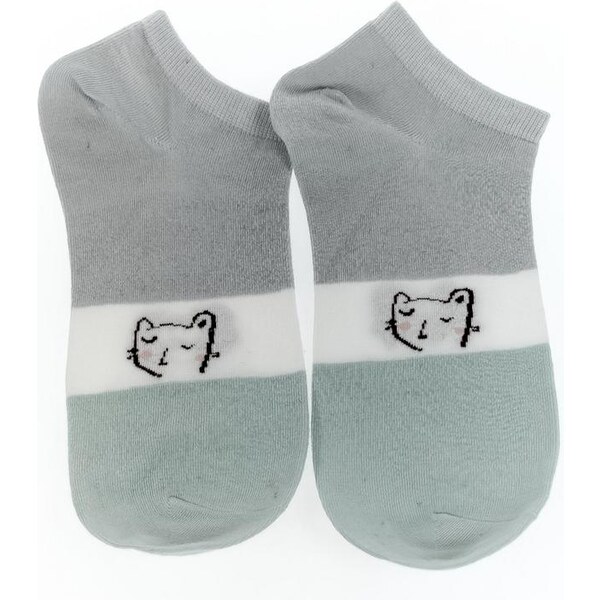 AURA.VIA Sivo-zelené ponožky NAVA 24111309