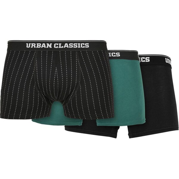 Urban Classics Organic Boxer Shorts 3-Pack Striped AOP+Black+Tree 66990820