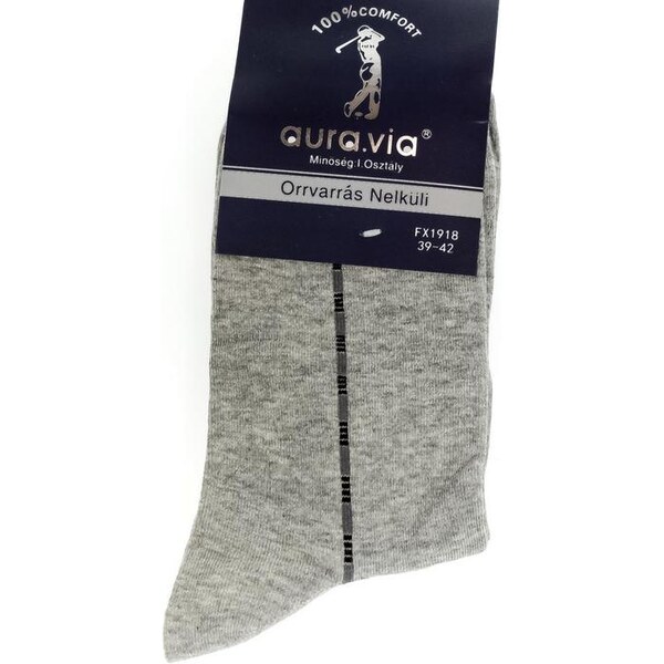 AURA.VIA Pánske svetlo-sivé ponožky MAE 24144732