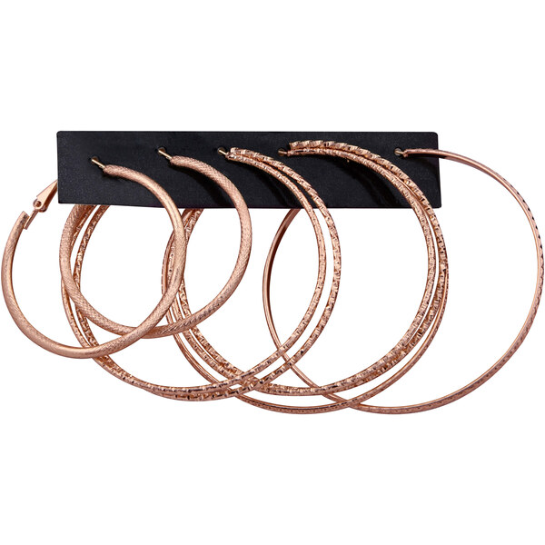 Troli Luxusná súprava kruhových náušníc Rose Gold (3 páry) 66580946