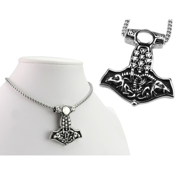 CITY STORM Retiazka s príveskom Thorovo kladivo z chirurgickej ocele 66889358