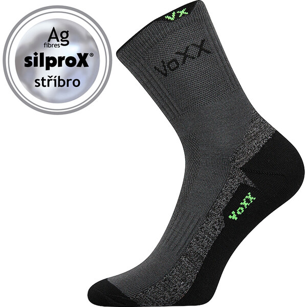 MASCOTT ponožky so striebrom VoXX Tm. sivá 43-46 1 pár 26459054