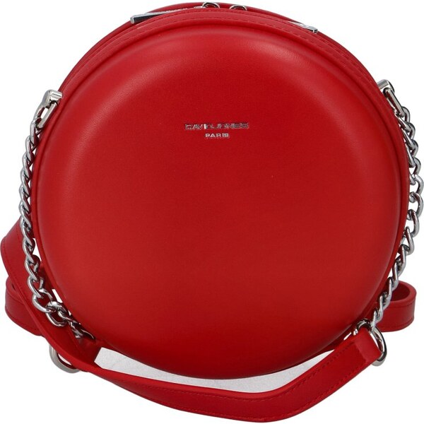 Dámska guľatá crossbody kabelka červená - David Jones Shabirre červená 65066218