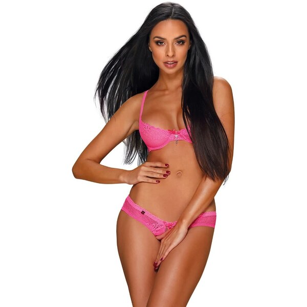 Sexy set alabaster set neon pink - Obsessive 35532233