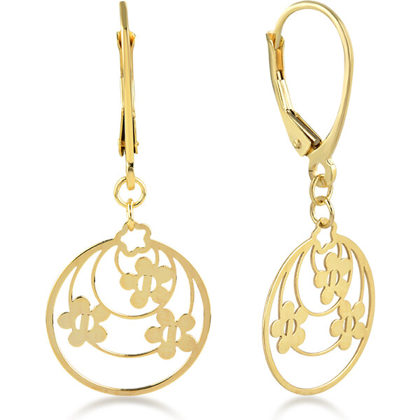 Lillian Vassago Zlaté visacie náušnice s kvetinkami LLV22-GER062 25042088